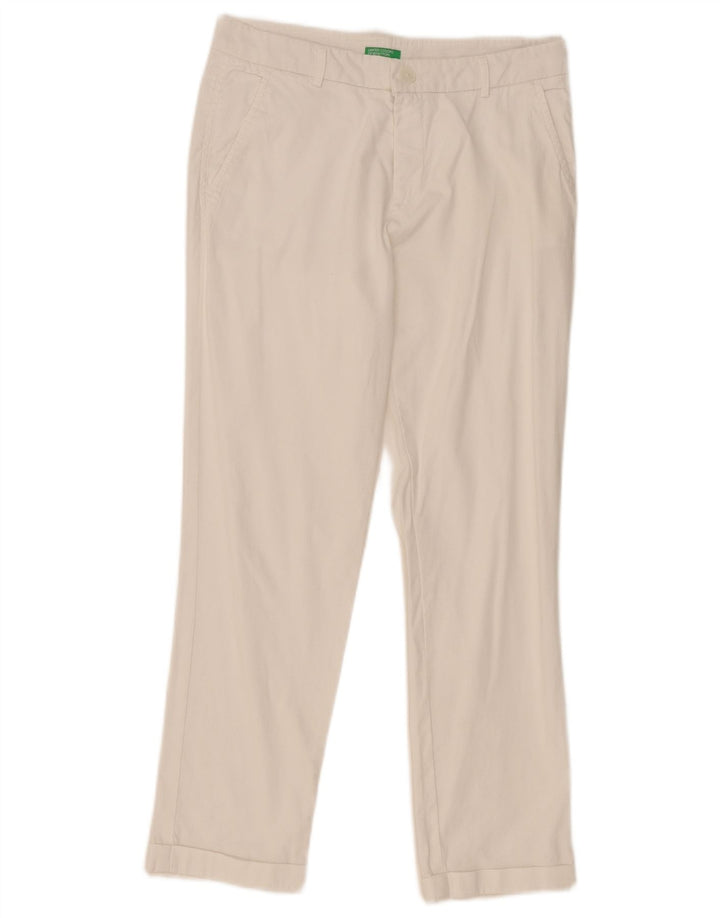 Calça Chino Slim Feminina Benetton W29 L26 Branca