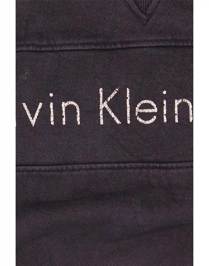 Calvin Klein Jeans moletom gráfico masculino jumper grande azul marinho
