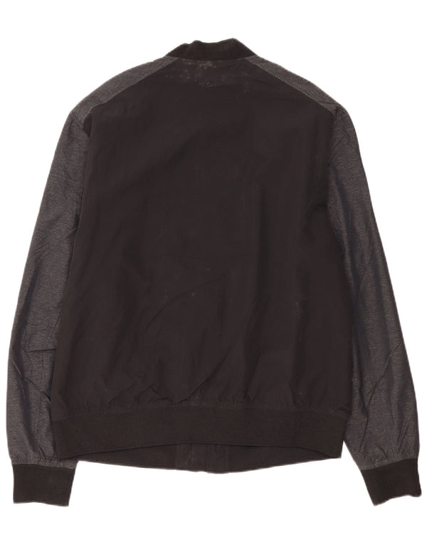 Jaqueta bomber masculina MARKS & SPENCER UK 40 grande preto colorblock poliamida