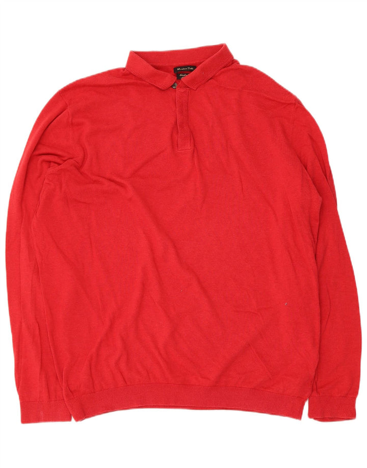 Suéter masculino Massimo Dutti com gola polo XL algodão vermelho