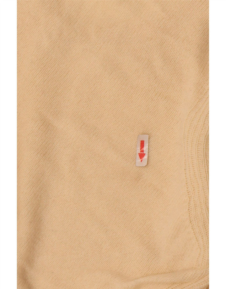Suéter feminino Marks & Spencer com decote em V, médio, off white, lã