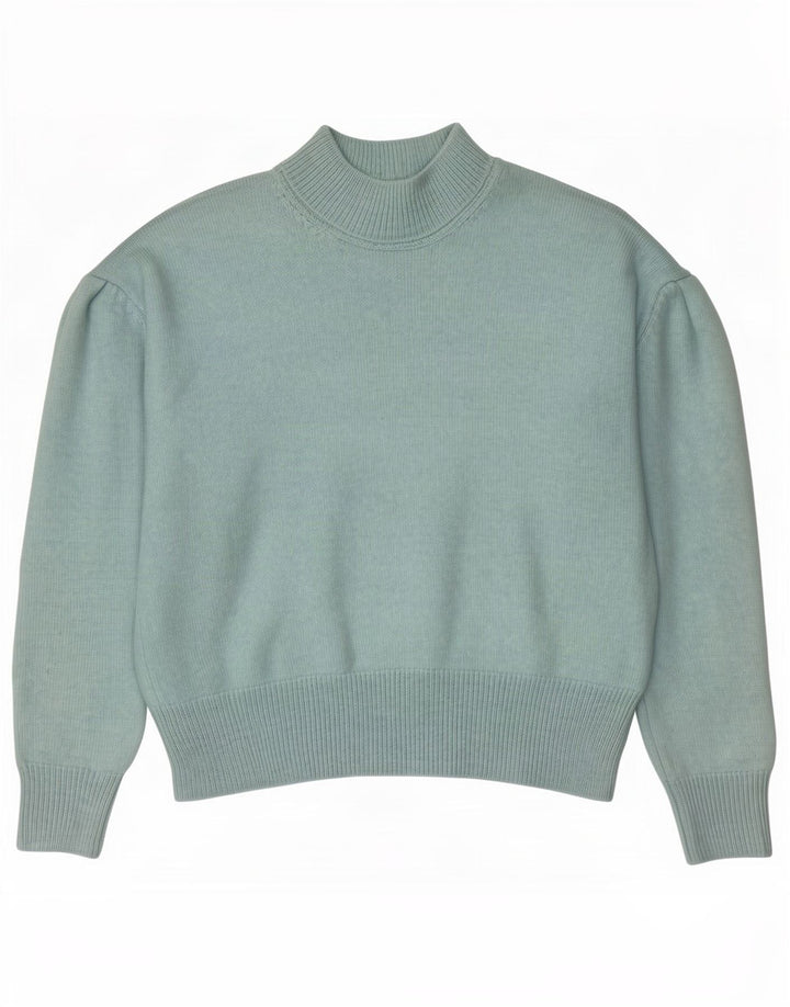 Suéter feminino Marks & Spencer com gola tartaruga Reino Unido 16 grande turquesa
