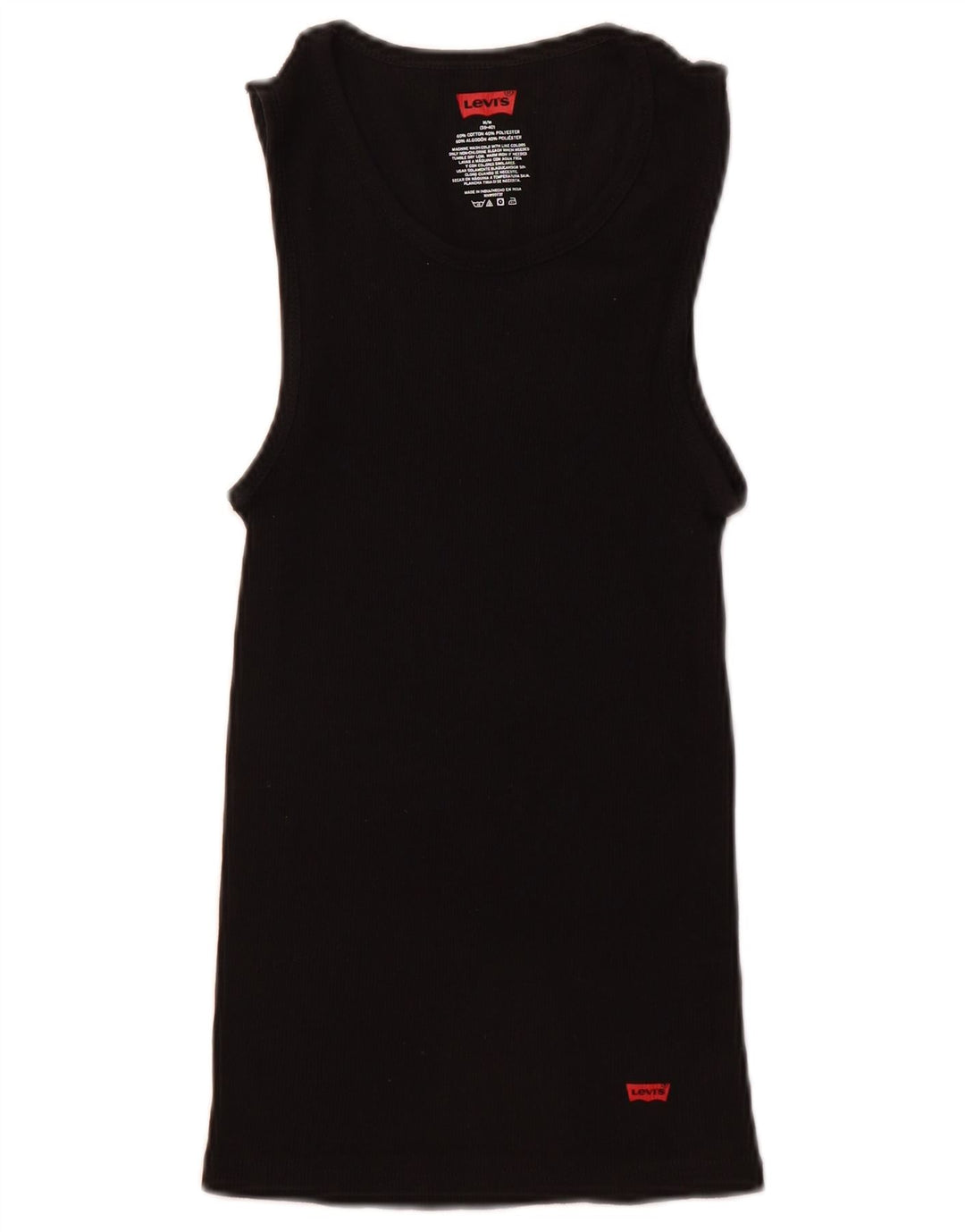 Colete masculino LEVI'S UK 38/40 algodão preto médio