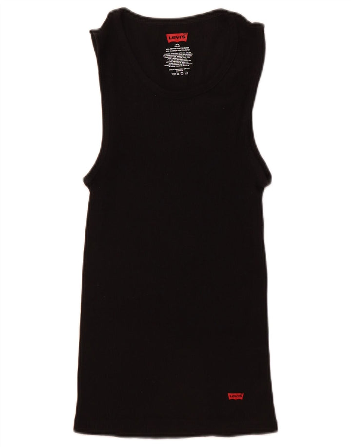 Colete masculino LEVI'S UK 38/40 algodão preto médio