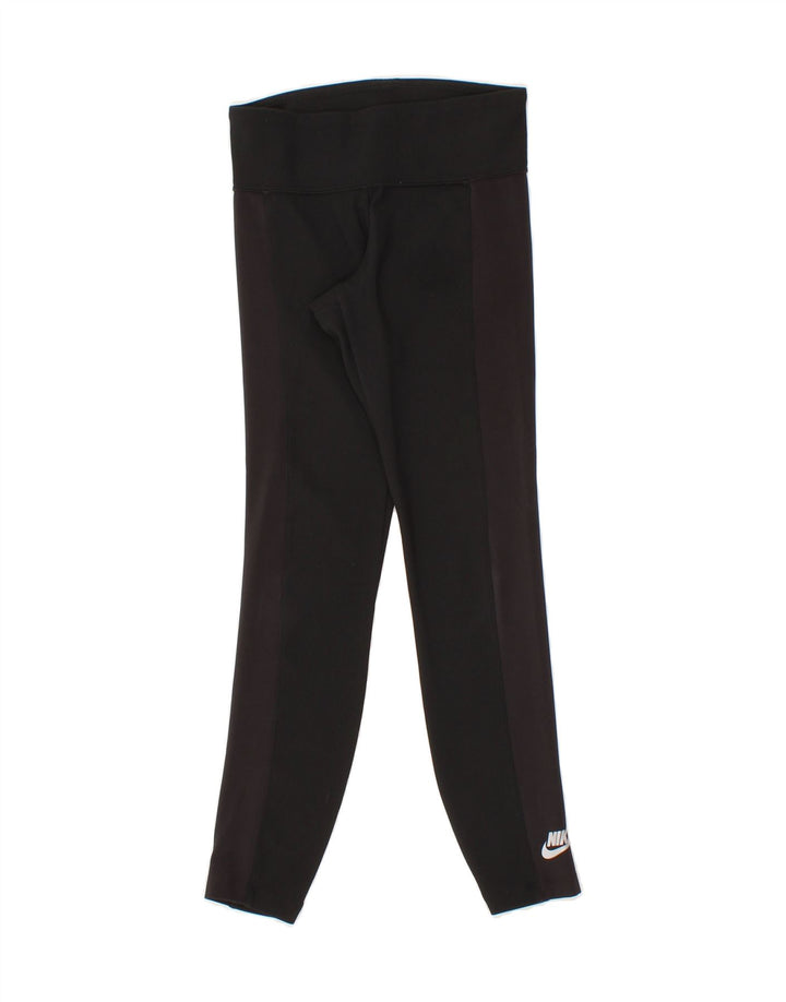 NIKE Womens Leggings UK 4 XS  Black Colourblock Vintage Nike and Second-Hand Nike from Messina Hembry 