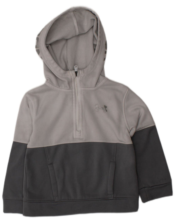 Suéter com capuz gráfico UNDER ARMOUR para meninos de 12 a 18 meses cinza bloco colorido