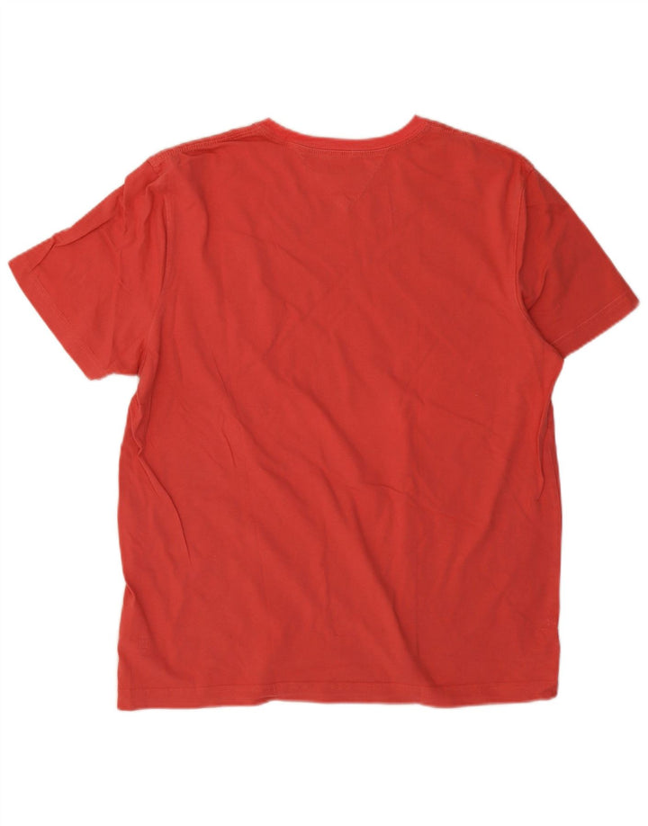 Tommy Hilfiger Camiseta masculina grande de algodão rosa