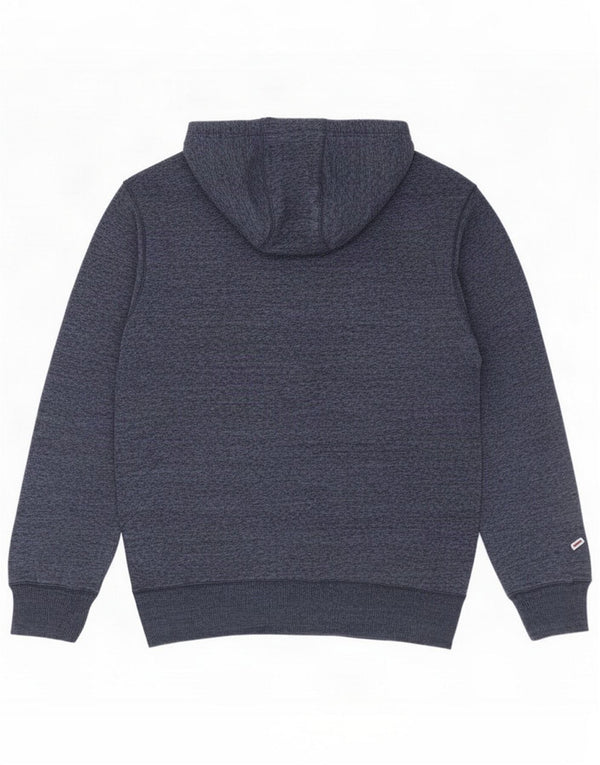 Champion Mens Graphic Jumper com capuz grande algodão manchado azul marinho