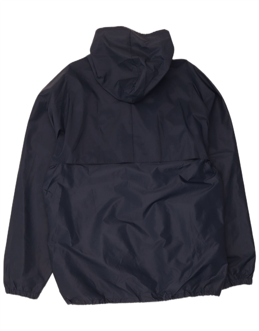 Jaqueta de chuva masculina com capuz K-Way UK 40 grande azul marinho