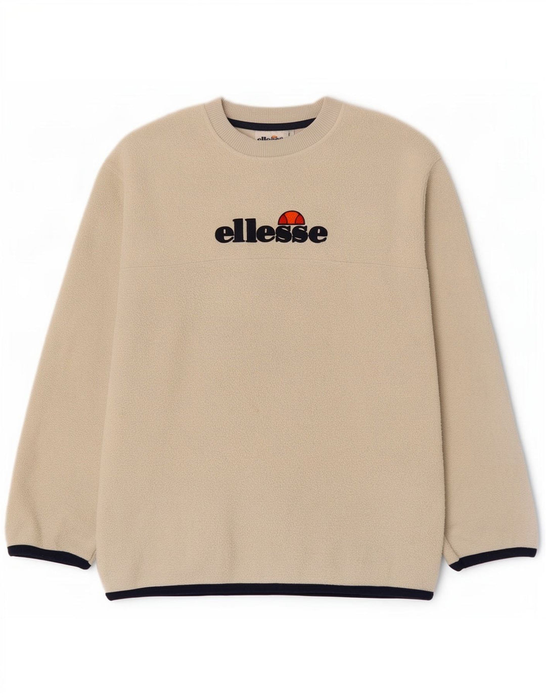 Ellesse Mens Graphic Fleece Jumper Pequeno Poliéster Bege