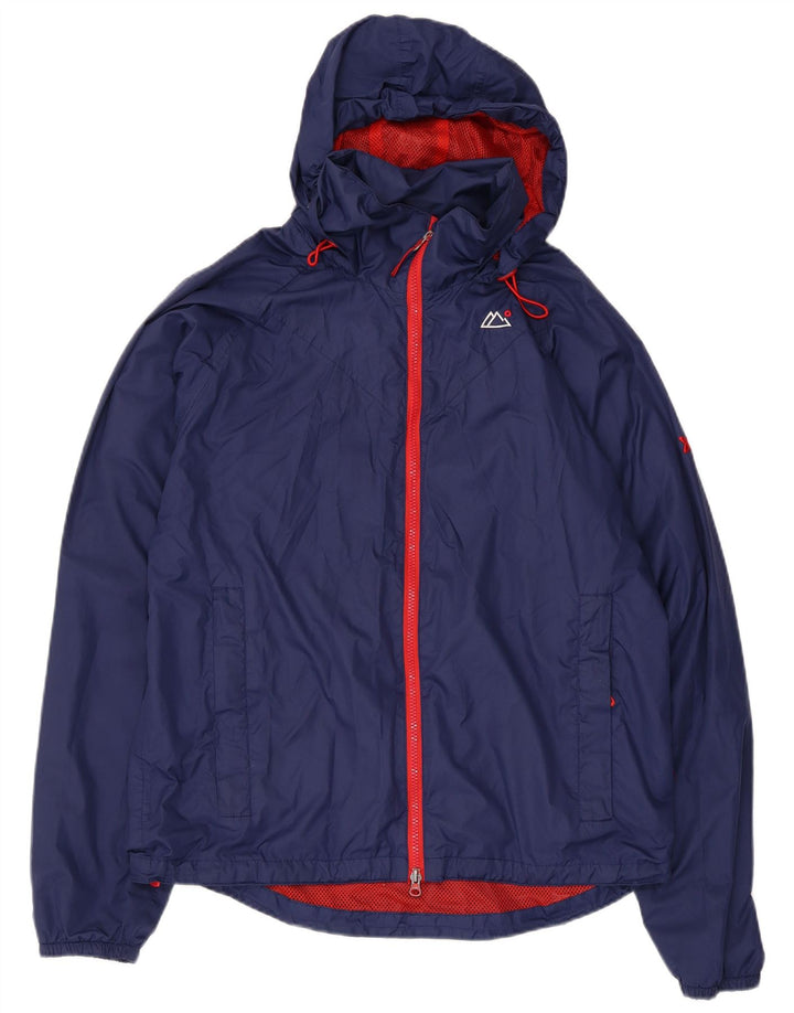 Jaqueta de chuva encapuçado masculina seca Target UK 38 poliéster azul marinho médio