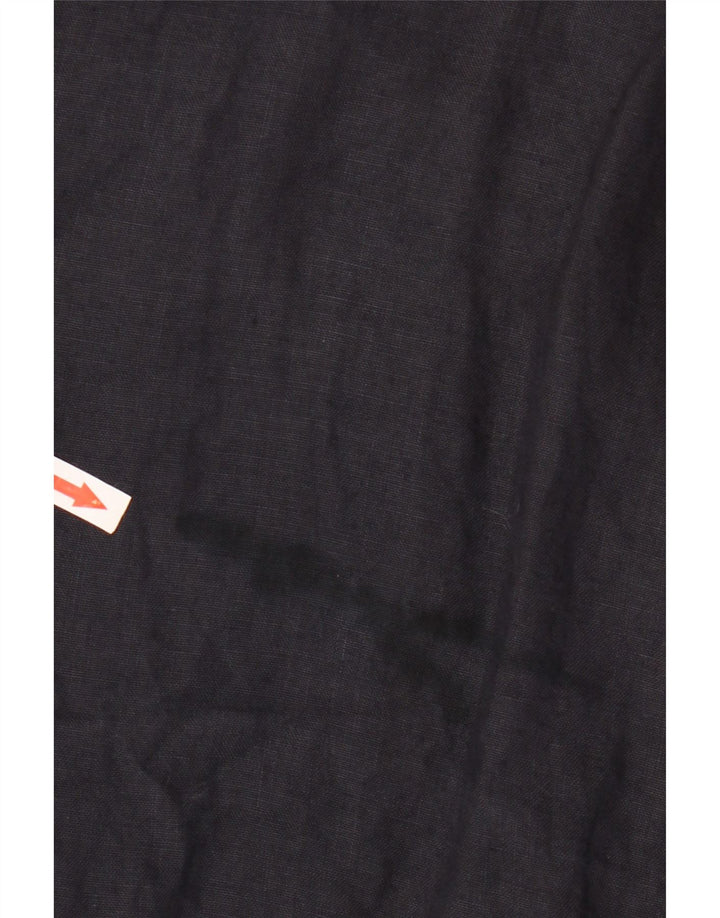 Jaqueta bomber masculina vintage UK 40 grande linho listrado azul marinho
