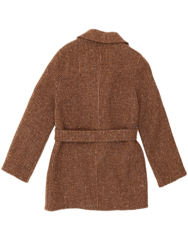 Jaqueta blazer feminina vintage com 1 botão IT 44 marrom médio manchado