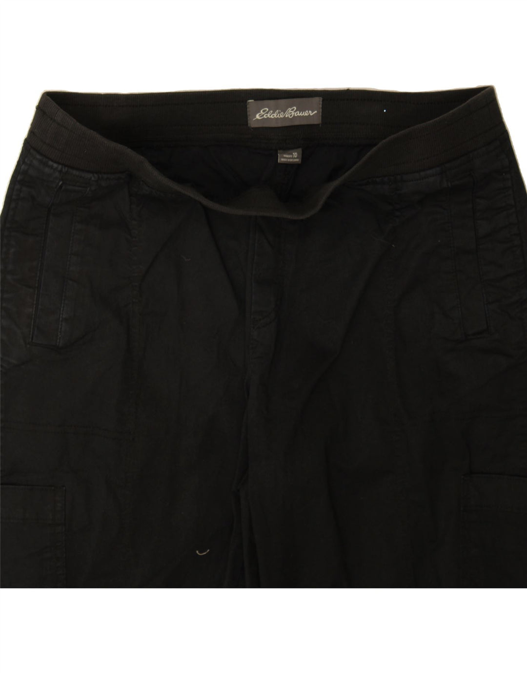 EDDIE BAUER Womens Joggers Cargo Trousers US 10 Large W32 L27 Black Cotton Vintage Eddie Bauer and Second-Hand Eddie Bauer from Messina Hembry 