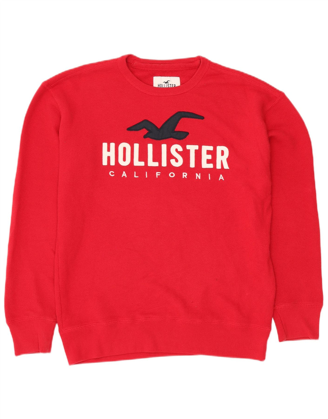 HOLLISTER moletom masculino gráfico jumper pequeno algodão vermelho