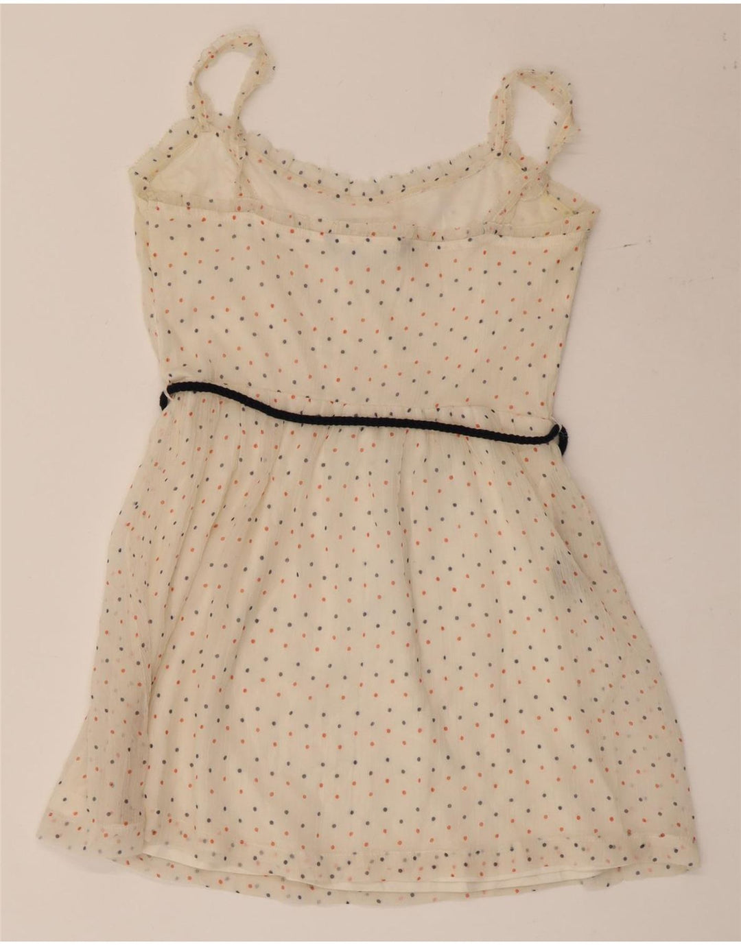ZARA Vestido curto feminino UK 12 médio bege manchado
