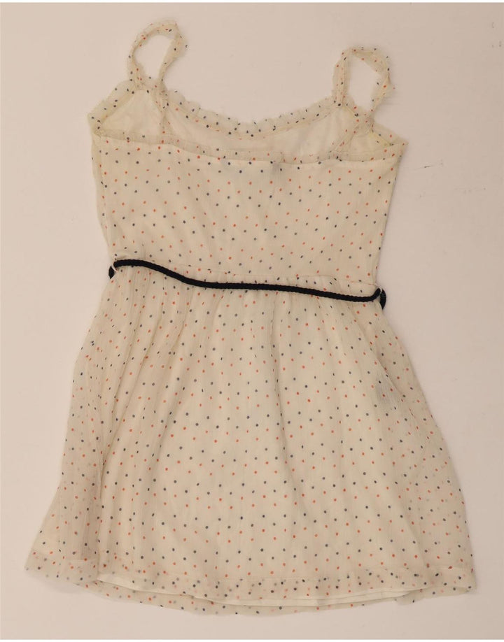 ZARA Vestido curto feminino UK 12 médio bege manchado