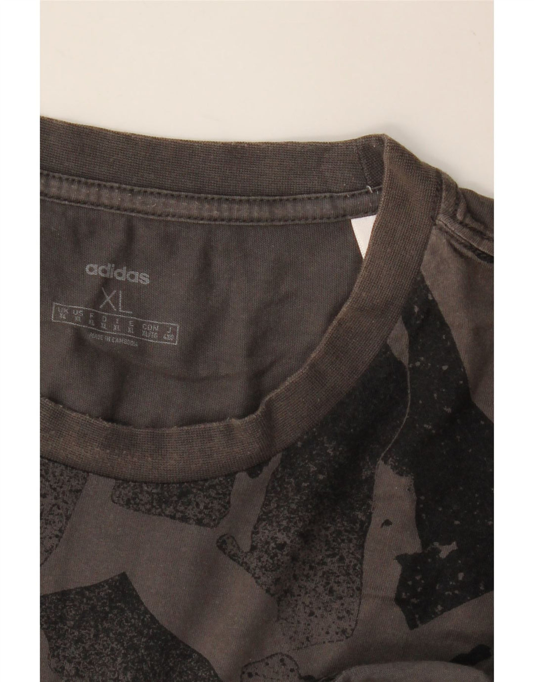 Camiseta Adidas Masculina Abstract Pattern Top XL Cinza