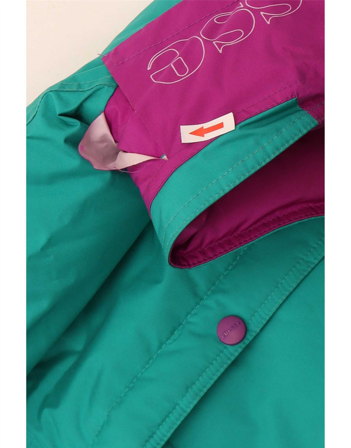 Jaqueta de esqui masculina Ellesse com capuz gráfico IT 50 grande bloco colorido verde