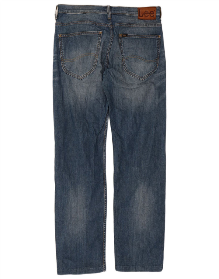 LEE Masculino Powell Straight Jeans W31 L30 Azul Algodão
