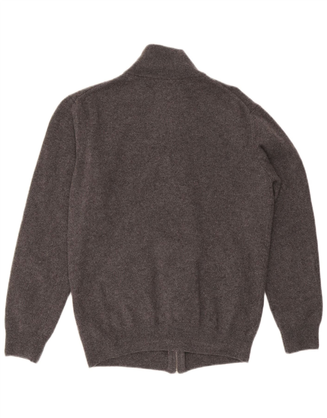 Suéter cardigã masculino Gant grande lã cinza