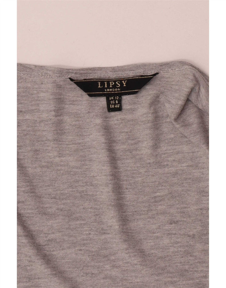 Lipsy Suéter Cardigan Aberto Feminino Reino Unido 12 Cinza Médio