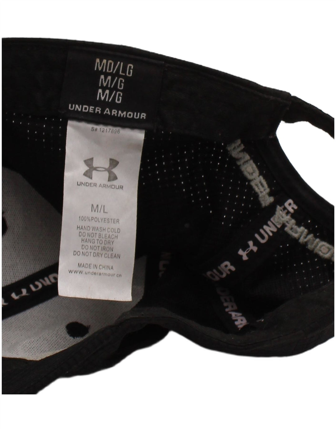 Boné de beisebol gráfico masculino Under Armour médio/grande poliéster preto