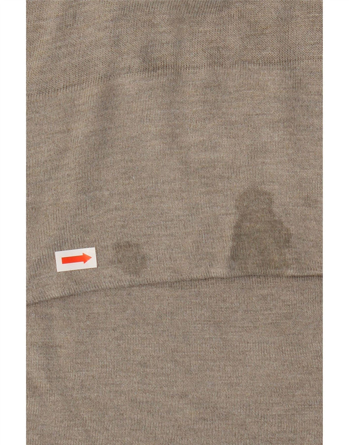 Suéter feminino ZARA com decote em V Reino Unido 10 pequeno cinza
