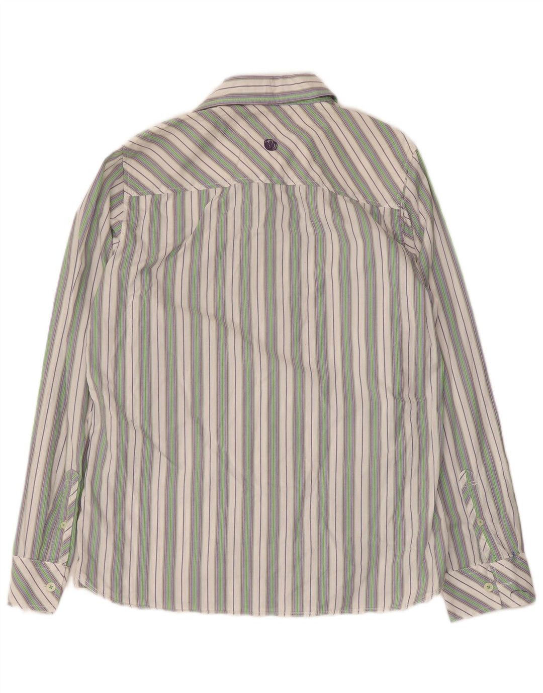 Camisa masculina Fat Face média listrada multicolorida de algodão