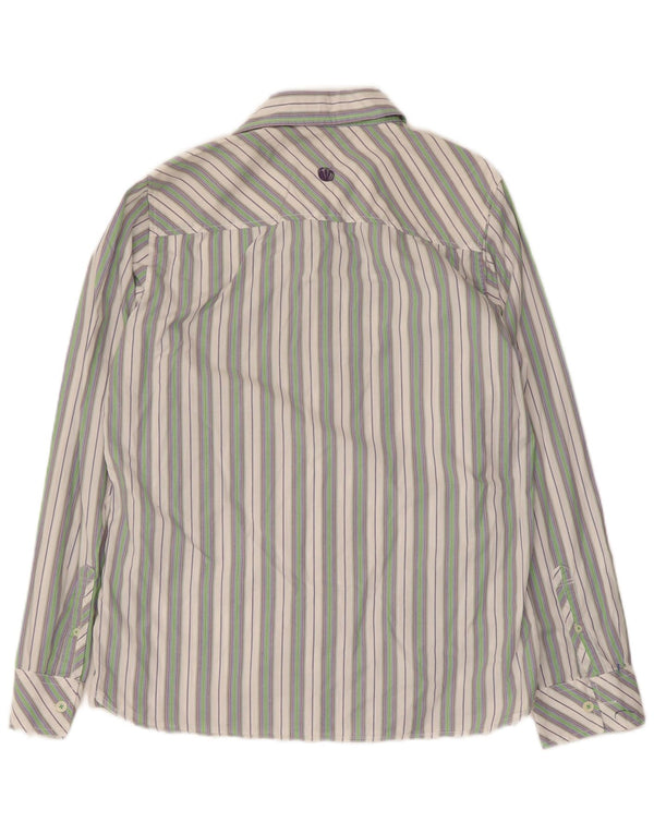Camisa masculina Fat Face média listrada multicolorida de algodão