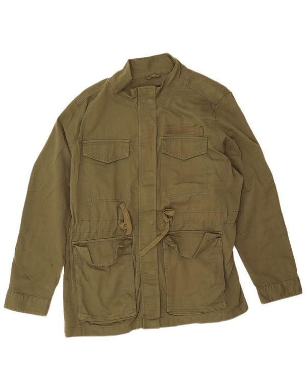 Jaqueta utilitária feminina Marks & Spencer UK 20 2XL algodão cáqui