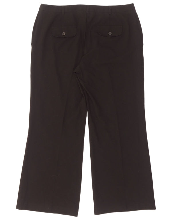 Calça feminina de cintura alta Marks & Spencer Reino Unido 16 grande W34 L28 preta