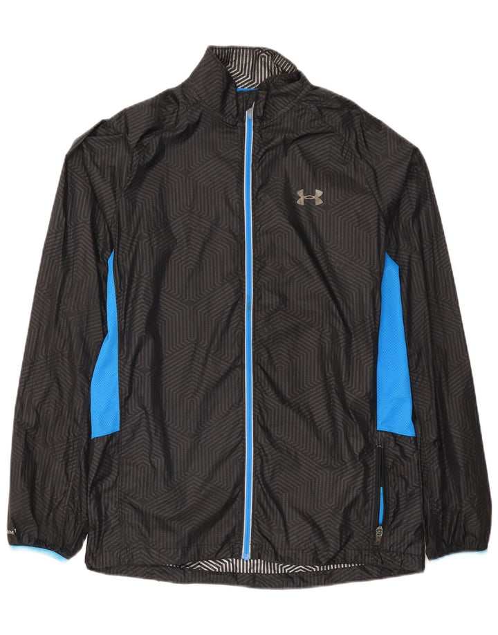 Jaqueta de chuva masculina Under Armour UK 38 médio preto colorblock nylon