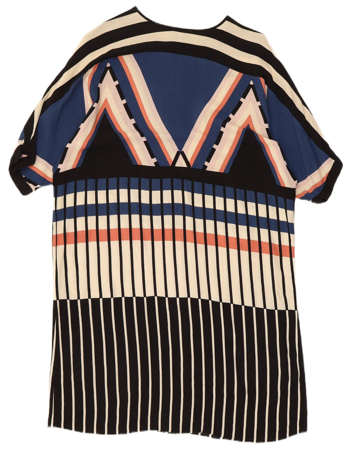 Vestido feminino grande WAREHOUSE UK 10 pequeno geométrico multicolorido