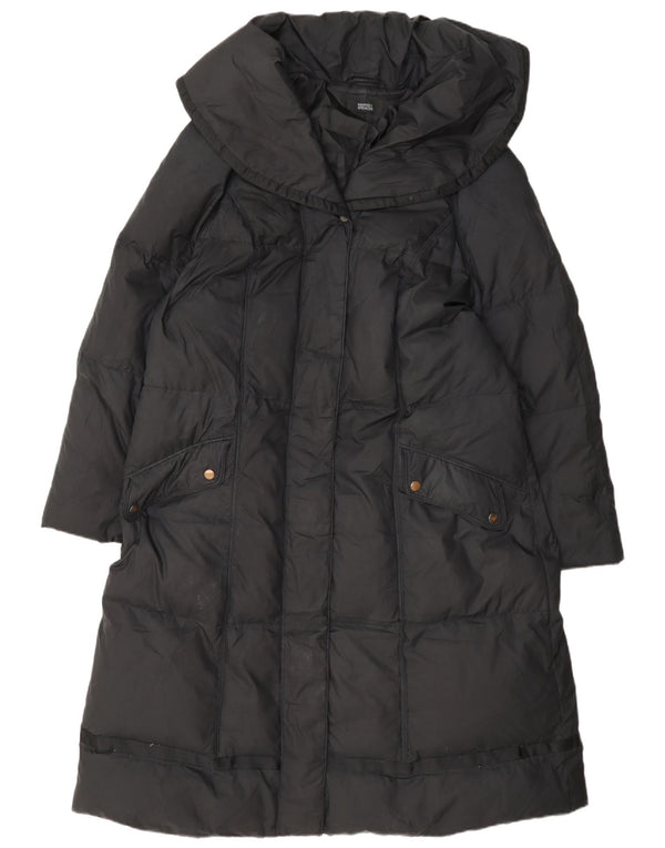 Casaco acolchoado feminino Marks & Spencer UK 22 3XL poliéster preto