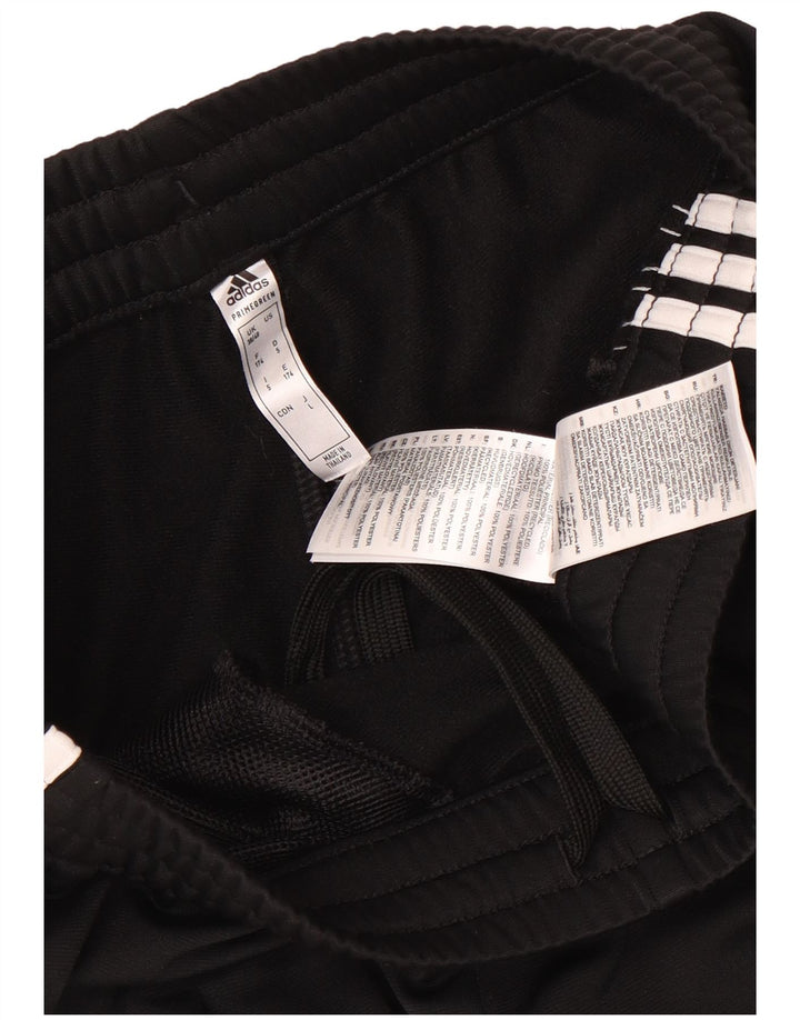 Calça de treino masculina Adidas Joggers UK 38/40 poliéster preto médio