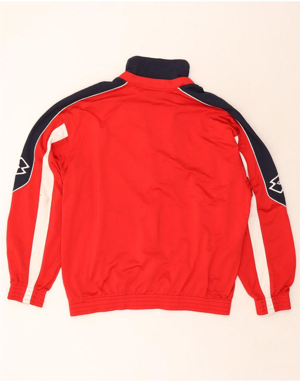 Lotto Mens Graphic Tracksuit Top Jacket UK 42/44 XL Vermelho Colorblock
