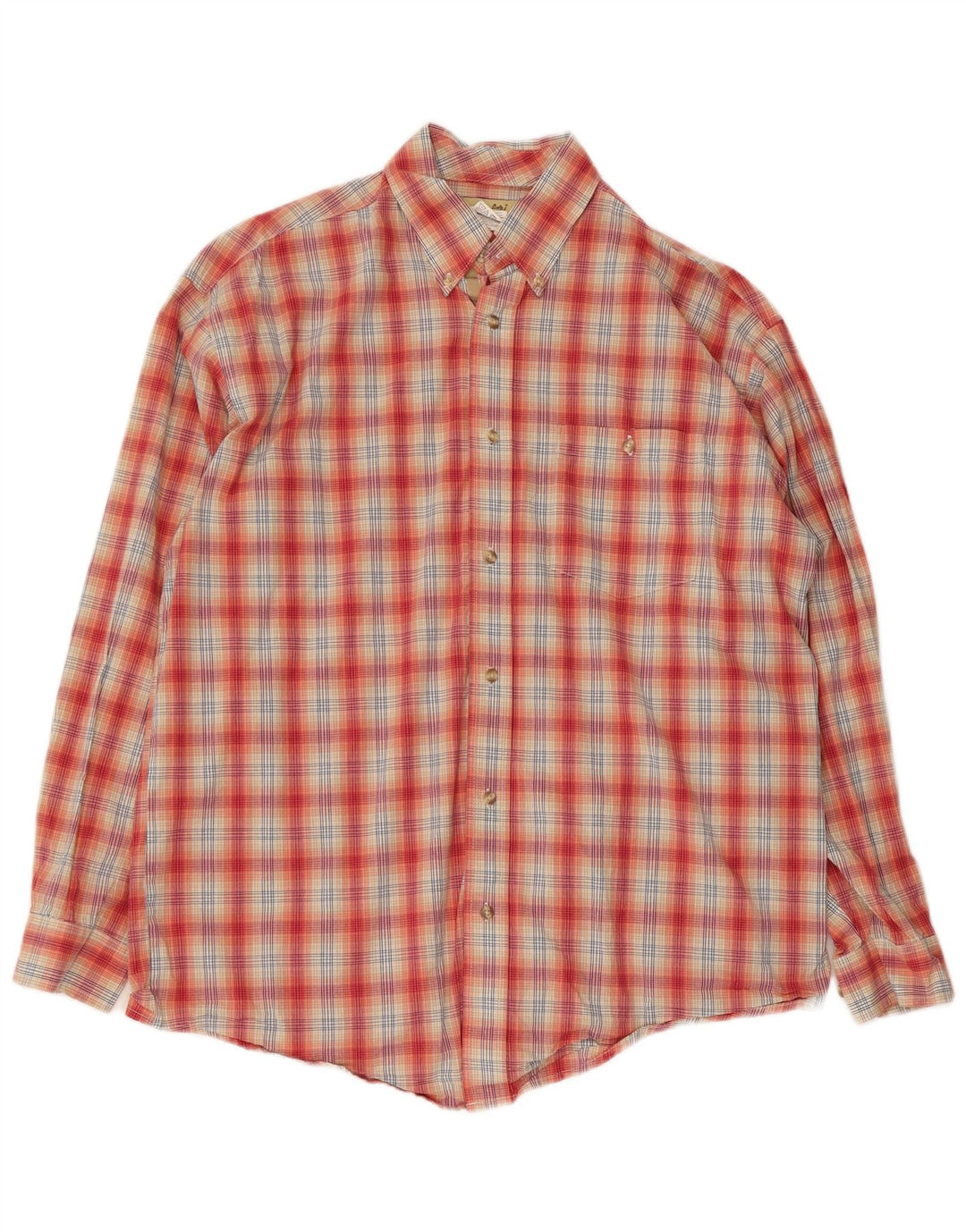 Camisa masculina Wrangler grande algodão xadrez vermelho