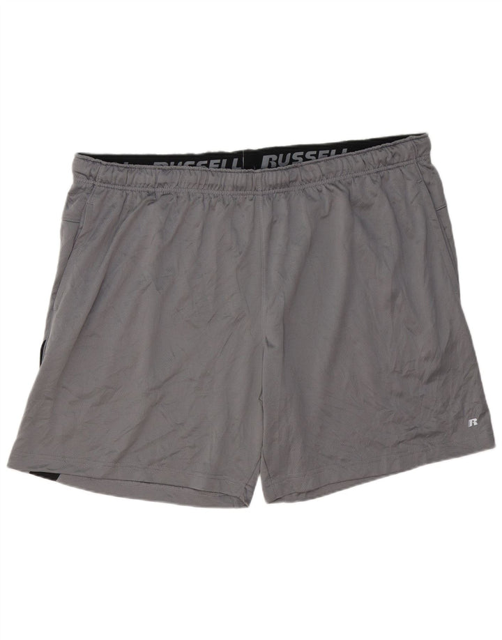 RUSSELL ATLÉTICO Mens Sport Shorts 3XL Cinza Colourblock Poliéster