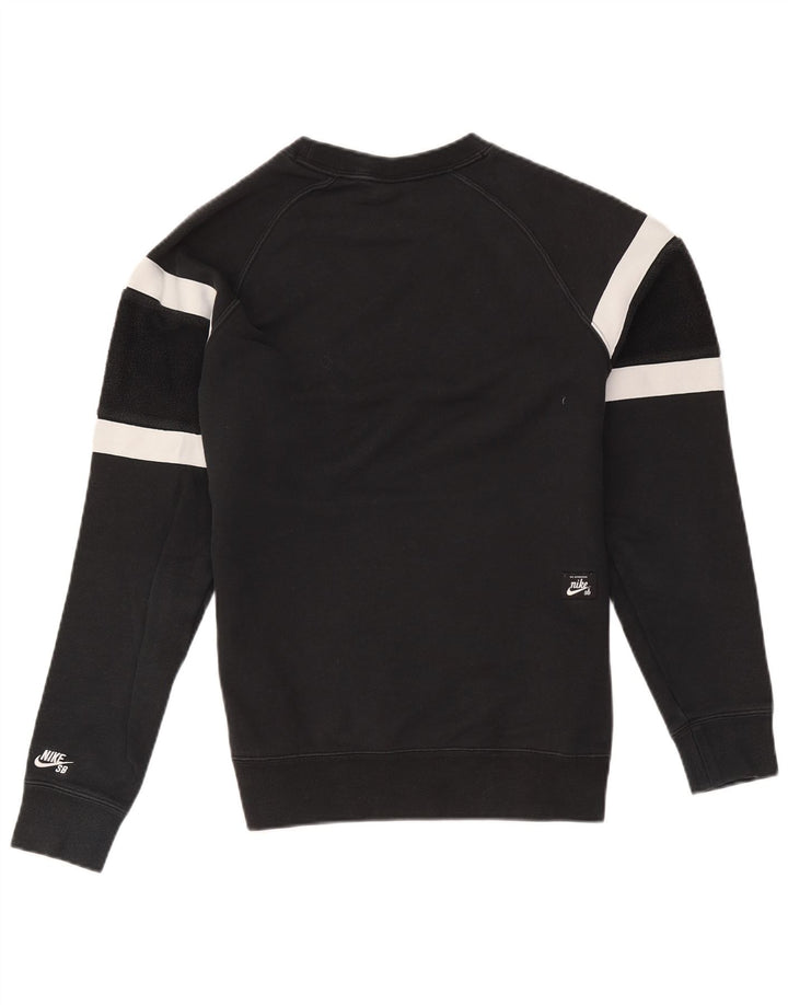 Moletom masculino Nike Jumper pequeno preto colorblock algodão