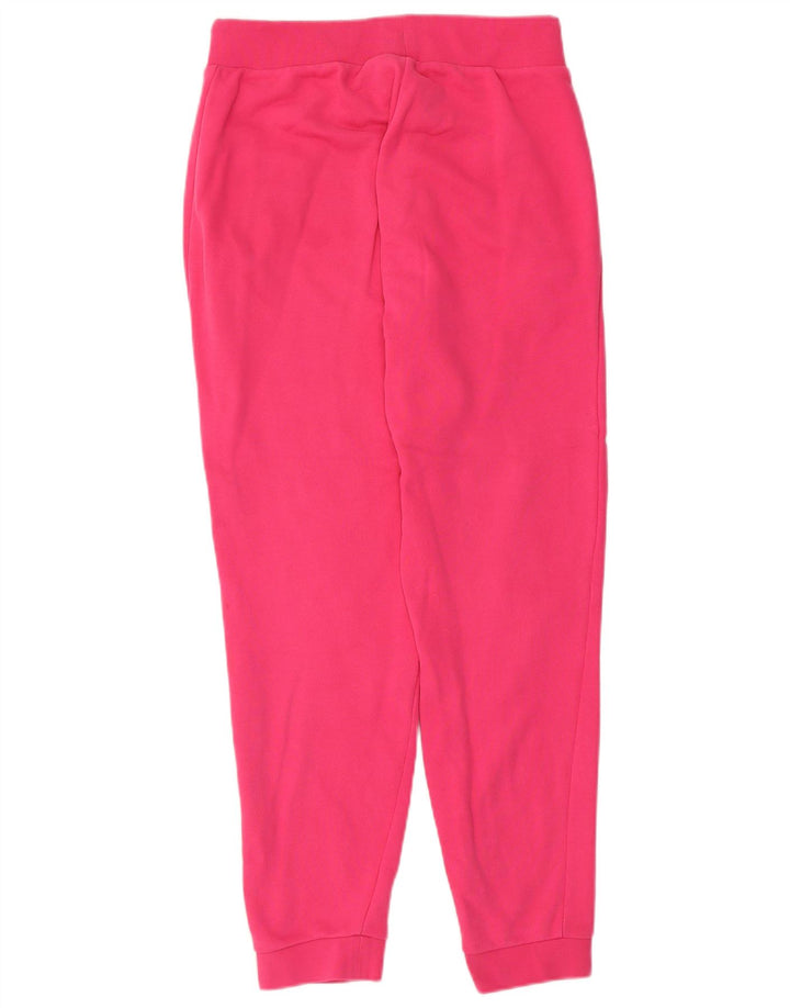 ADIDAS Womens Tracksuit Calças Joggers UK 12 Medium Pink Cotton