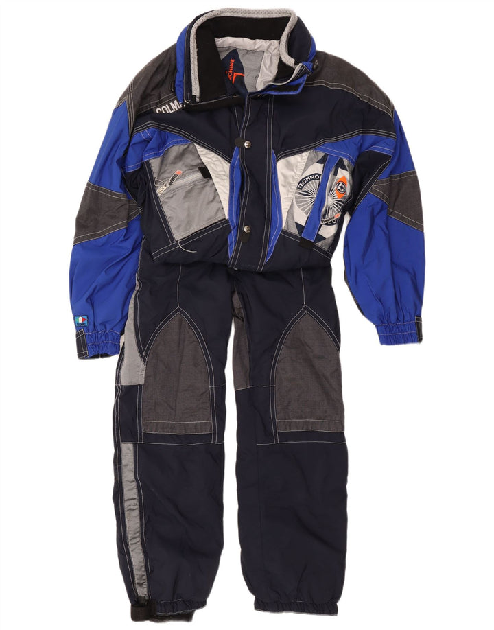 Colmar masculino gráfico completo agasalho IT 50 médio azul marinho colorblock