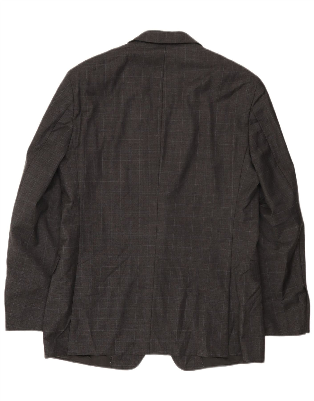 Jaqueta blazer masculina Tommy Hilfiger com 2 botões Reino Unido 40 grande lã xadrez cinza