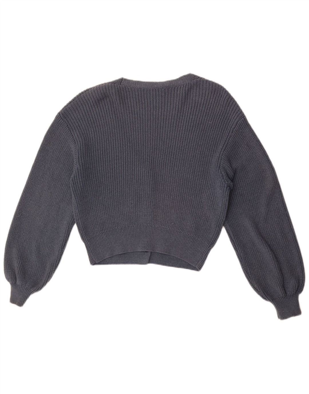 Suéter Zara Feminino Crop Cardigan Reino Unido 14 Médio Azul Marinho