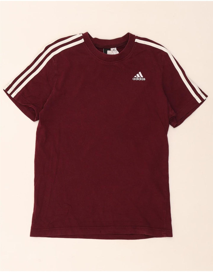 ADIDAS Mens T-Shirt Top Pequeno Algodão Marrom