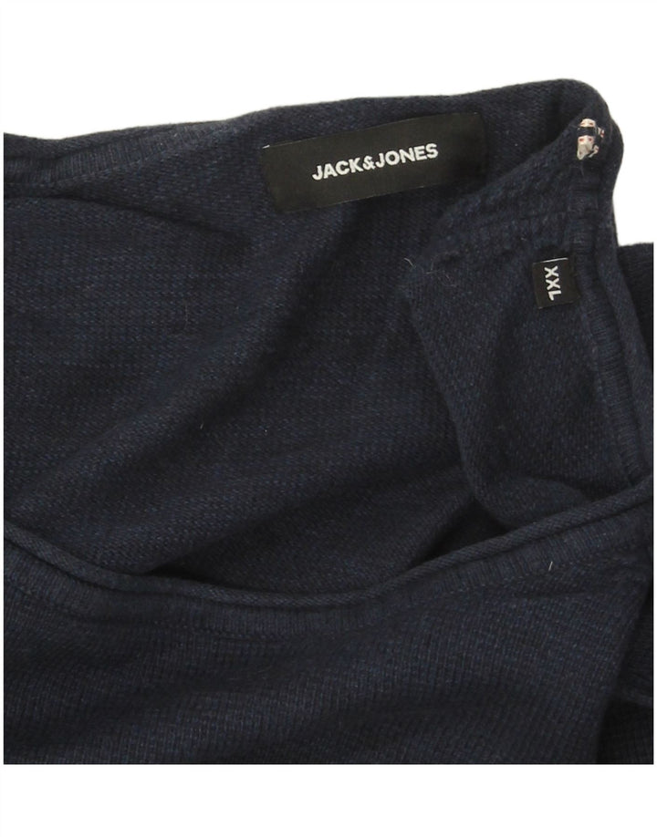 Top masculino Jack & Jones de manga comprida 2XL azul marinho