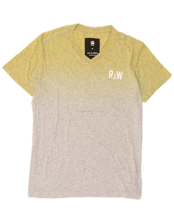 Camiseta masculina G-Star Top algodão amarelo médio