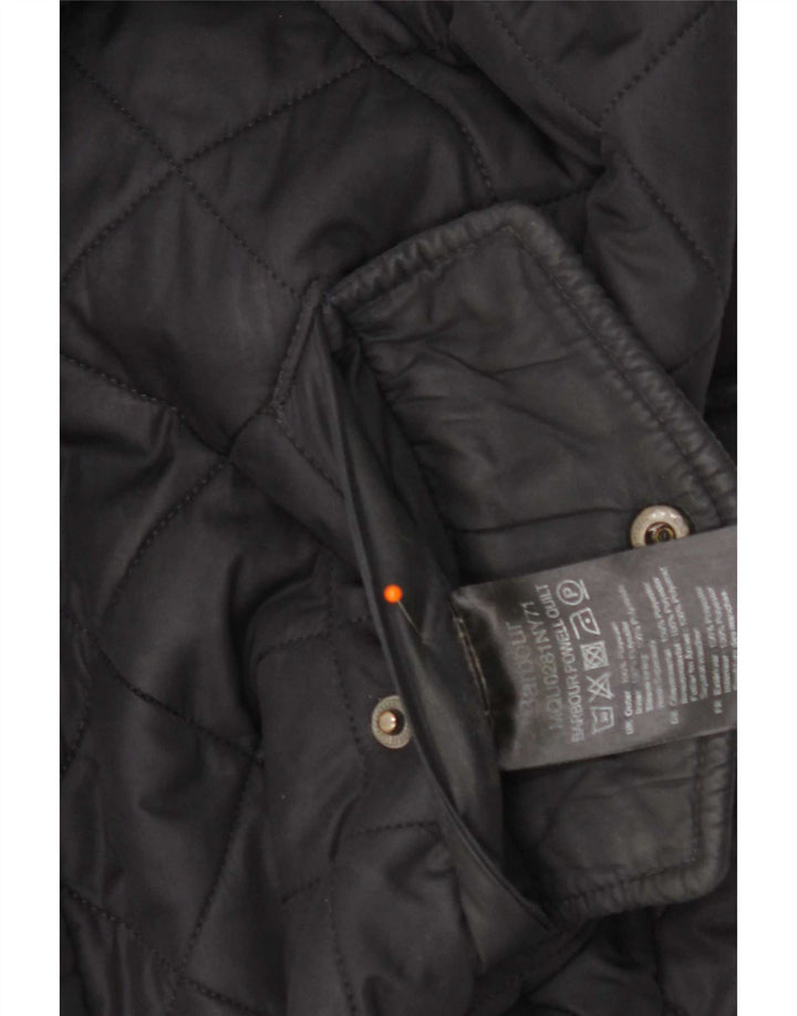 Jaqueta acolchoada masculina Barbour UK 36 poliéster azul marinho pequeno