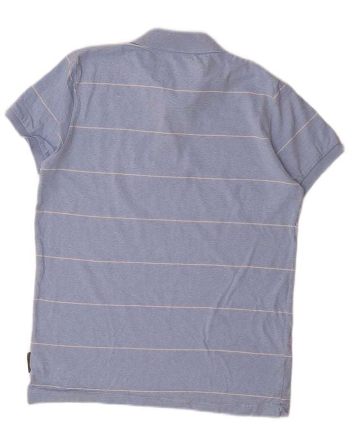 Camisa polo masculina French Connection algodão listrado azul médio