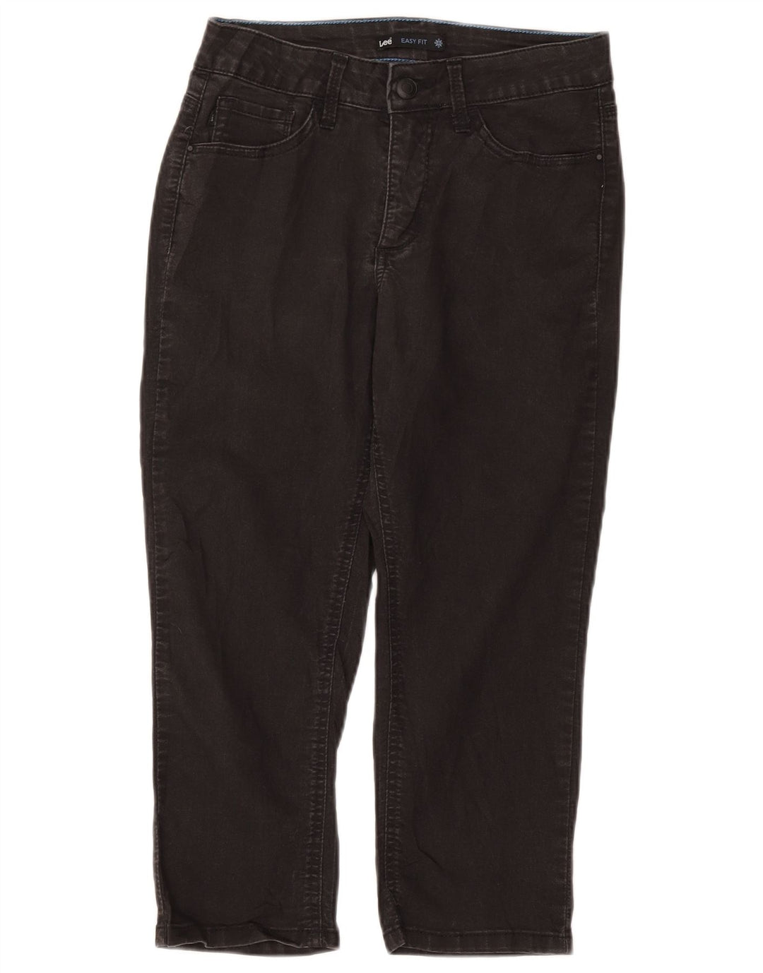 Lee Womens Easy Fit Capri Jeans US 8 Médio W28 L21 Algodão Preto